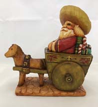 Mexican Santa in Toy Cart